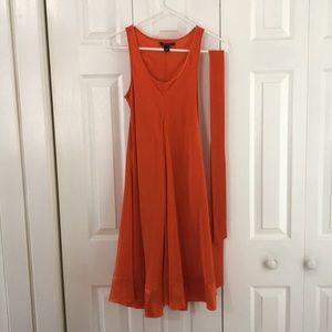 Banana Republic belted silk dress
